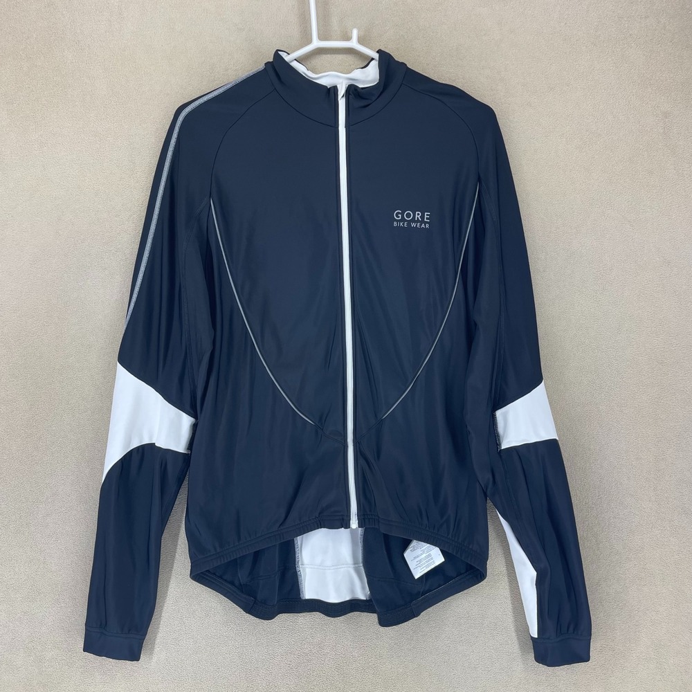 Gore Bike Wear Cycling Jacket‎ Men's XXL Full Zip Black White Lightweight